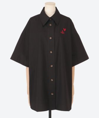 H1859◾️ヴィヴィアンウエストウッド レッドレーベル　コットン７分袖シャツ Vivienne Westwood RED LABEL / ヴィヴィアン・ウエストウッド レッド