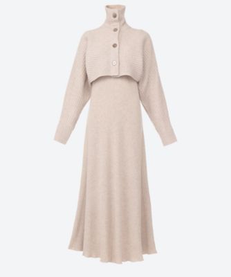 ＜CASA FLINE (Women)＞ハイネックバックボタンドレス