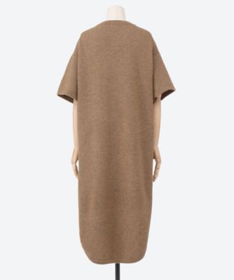 カーサフライン　ボリュームタックドレス Vニットロングドレス | CASA FLINE (Women)/カーサフライン