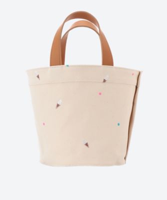 ＜LUDLOW (Women)＞Ｃａｎｖａｓ　ｔｏｔｅ　Ｓサイズ／Ｓｏｆｔｃｒｅａｍ