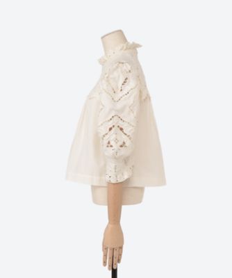 ANITA EYELET PUFF SLV TOP | Sea New York 