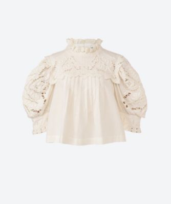 ANITA EYELET PUFF SLV TOP | Sea New York 
