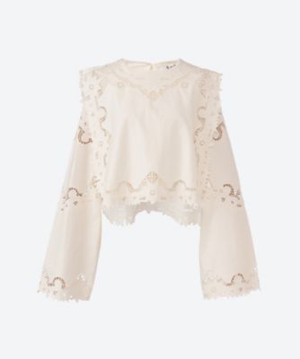 ANITA EYELET LONG SLV TOP | Sea New York 