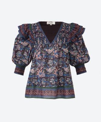 ＜Sea New York(Women)＞ＮＯＡＨ　ＰＲＩＮＴ　ＰＵＦＦ　ＳＬＶ　ＰＩＮＴＵＣＫＥＤ　ＴＯＰ