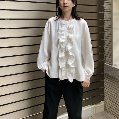 ＜PLACARD by melan＞ＶＯＬＵＭＥ　ＳＬＥＥＶＥ　ＦＲＩＬＬ　ＢＬＯＵＳＥ