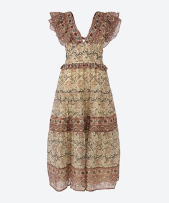 ＜Sea New York(Women)＞Ｍａｒｌｅｅ　Ｐｒｉｎｔ　Ｆｌｕｔｔｅｒ　Ｓｌｖ　Ｄｒｅｓｓ