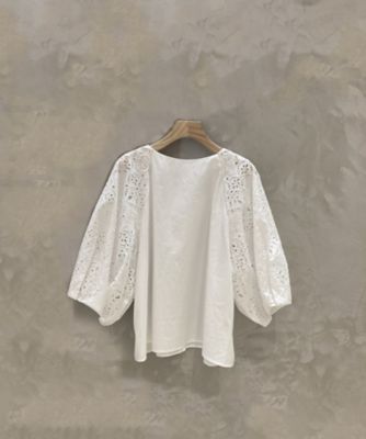 ＜TICCA (Women)＞レースバルーンスリーブブラウス　別注