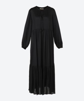 ＜NE QUITTEZ PAS (Women)＞ＭＯＤＡＬ　ＳＡＴＩＮ　ＰＬＡＩＮ　ＤＲＥＳＳ