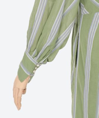 ヌキテパ　C.VOILE STRIPE A DRESS COTTON VOILE STRIPE PANEL DRESS