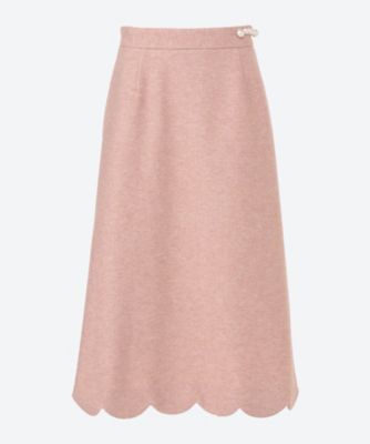＜hue DAY TO EVENING (Women)＞ＳＣＡＬＬＯＰ　ＳＫＩＲＴ