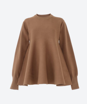 ＜FORFORMO (Women)＞Ｓｔｒｅｔｃｈ　Ｋｎｉｔ　Ｆｌａｒｅ　Ｔｏｐｓ