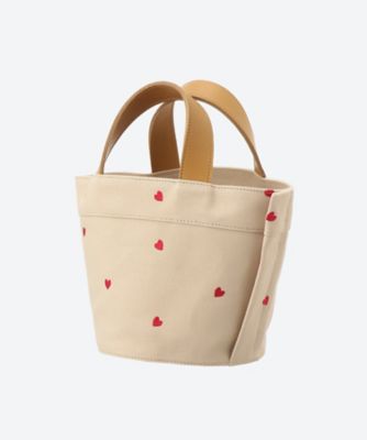 Leather―trimmed canvas tote XS | LUDLOW 