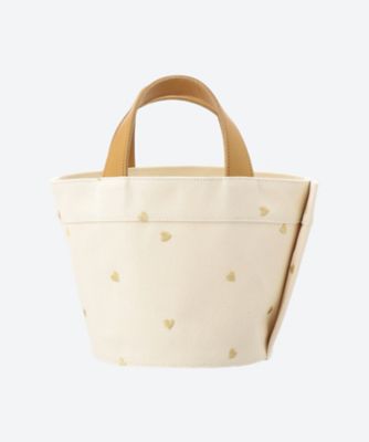 XS leather―trimmed canvas tote