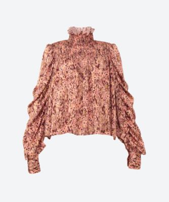 ＜venit (Women)＞ＳＥＮＳＩＴＩＶＥ　ＦＬＯＷＥＲＳ　ＰＲＩＮＴ　ＢＬＯＵＳＥ