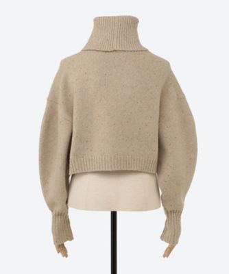 COLOR NEP TURTLENECK KNIT PULLOVER