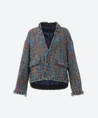 STUMBLY (Women)/スタンブリー Ｔｗｅｅｄ　Ｃｏｌｌａｒｌｅｓｓ　Ｊａｃｋｅｔ
