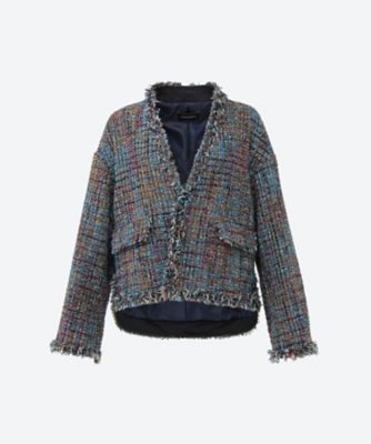 ＜STUMBLY (Women)＞Ｔｗｅｅｄ　Ｃｏｌｌａｒｌｅｓｓ　Ｊａｃｋｅｔ