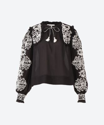 ＜Sea New York(Women)＞ＣＯＲＤＥＲＡ　ＥＭＢＲＯＩＤＥＲＹ　Ｌ／ＳＬＶ　ＴＯＰ