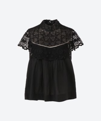 ＜Sea New York(Women)＞ＳＥＲＩＴＡ　ＣＲＯＣＨＥＴ　ＬＡＣＥ　ＦＬＵＴＴＥＲ　ＳＬＶ　ＴＯＰ