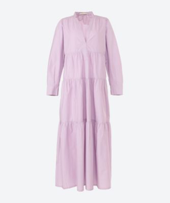 ＜三越伊勢丹/公式＞ NE QUITTEZ PAS (Women)/ヌキテパ POPLIN SOLID TIERED DRESS LILAC ワンピース・ドレス【三越伊勢丹/公式】