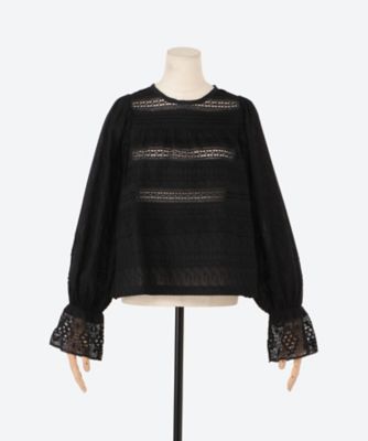 ヌキテパ　Cotton Dobby Lace & Pintuck Pants ヌキテパCotton Dobby Lace & Pintuck Pants