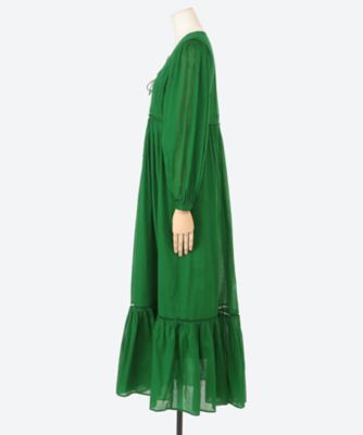 COTTON VOILE GATHER DRESS | NE QUITTEZ PAS