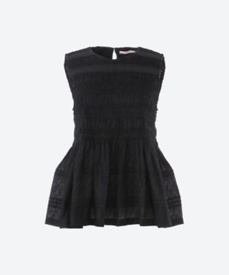＜NE QUITTEZ PAS (Women)＞ＣＯＴＴＯＮ　ＤＯＢＢＹ　ＳＬＥＥＶＥＬＥＳＳ　ＳＨＩＲＲＩＮＧ　ＴＯＰ