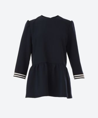 ＜BORDERS at BALCONY (Women)＞ＧＡＴＨＥＲ　ＰＥＰＬＵＭ　ＴＯＰ