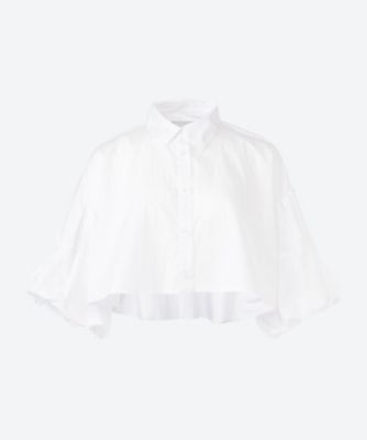 ＜VERSEAU (Women)＞ランタンスリーブクロップドシャツ