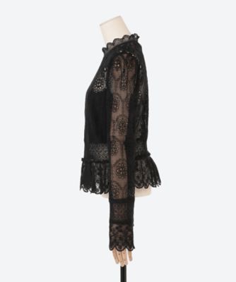 LAINEY EMBROIDERY L／SLVTOP | Sea New