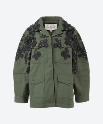 ＜Sea New York(Women)＞ＳＡＢＩＮＥ　ＥＭＢＲＯＩＤＥＲＹ　Ｌ／ＳＬＶ　ＪＡＣＫＥＴ