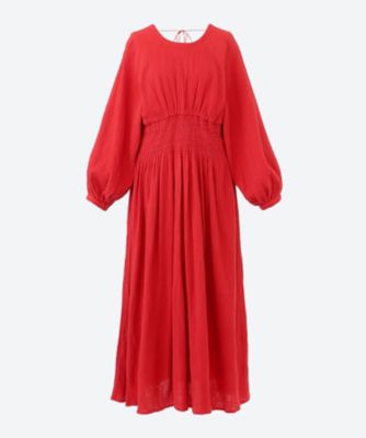 ＜NE QUITTEZ PAS (Women)＞ＤＯＵＢＬＥ　ＧＡＵＺＥ　ＨＡＮＤ　ＳＭＯＣＫＩＮＧ　ＤＲＥＳＳ