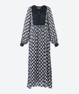＜NE QUITTEZ PAS (Women)＞ＭＯＤＡＬ　ＳＡＴＩＮ　ＦＬＯＷＥＲ　ＴＲＥＥ　ＰＲＩＮＴ　ＹＯＫＥ　ＤＲＥＳＳ