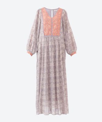 ＜NE QUITTEZ PAS (Women)＞ＣＴＮ　ＬＵＲＥＸ　ＴＵＬＩＰ　ＰＲＩＮＴ　ＹＯＫＥ　ＥＭＢ　ＤＲＥＳＳ