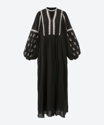 ＜NE QUITTEZ PAS (Women)＞Ｃ．ＧＡＵＺＥ　ＬＥＡＦ　ＥＭＢ　ＹＯＫＥ　ＤＲＥＳＳ