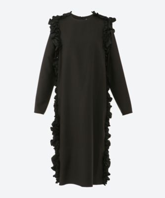 ＜hue＞ＳＩＤＥ　ＦＲＩＬＬ　ＬＯＮＧＳＬＥＥＶＥ　ＤＲＥＳＳ