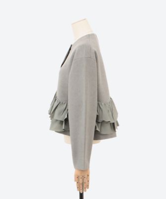 Spiral taffeta raffle knit