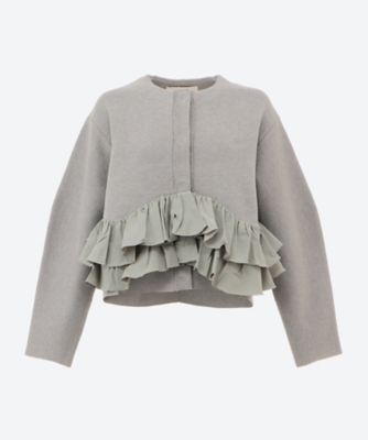 Spiral taffeta raffle knit