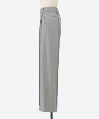 ウールフラノワイドテーパードパンツ　２３５２０５０４