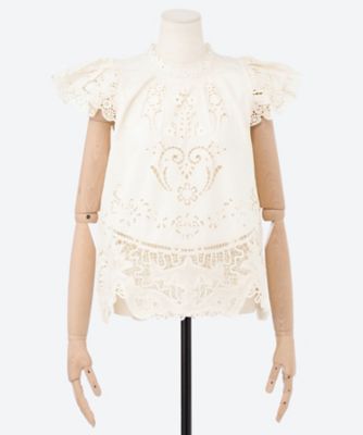Sea New York(Women)/シーニューヨーク ＧＩＡＮＮＡ　ＬＡＣＥ　ＦＬＵＴＴＥＲ　ＳＬＶ　ＴＯＰ　ＲＳ２５―０２６