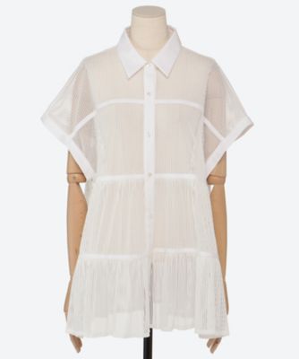 VERSEAU シアーストライプシャツ シアーストライプシャツ 23610112 | VERSEAU (Women