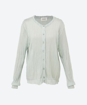 ADAWAS (Women)/アダワス ＰＬＥＡＴＥＤ　ＫＮＩＴ　ＲＯＵＮＤ　ＮＥＣＫ　ＣＡＲＤＩＧＡＮ　ＡＤＷＳ―４０７―０５