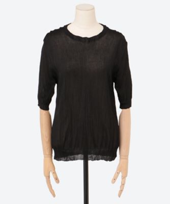 ＰＬＥＡＴＥＤ　ＫＮＩＴ　ＣＲＥＷ―ＮＥＣＫ　ＴＯＰ　ＡＤＷＳ―４０７―０６