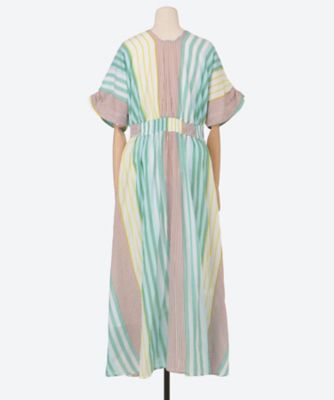 COTTON VOILE STRIPE WAIST