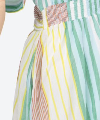 COTTON VOILE STRIPE WAIST