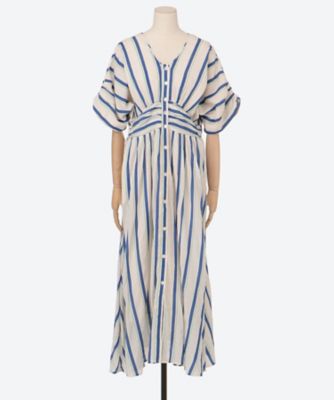 COTTON VOILE STRIPE WAIST