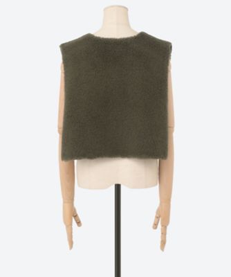 POODLE FUR SHORT GILET | SACRA (Women