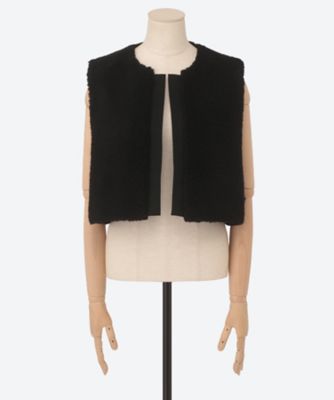POODLE FUR SHORT GILET | SACRA (Women