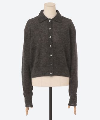 SACRA (Women)/サクラ EX.FINE MOHAIR POLO CARDIGAN 980CHARCOA トップス【三越伊勢丹/公式】