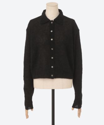 SACRA (Women)/サクラ EX.FINE MOHAIR POLO CARDIGAN 990BLACK トップス【三越伊勢丹/公式】